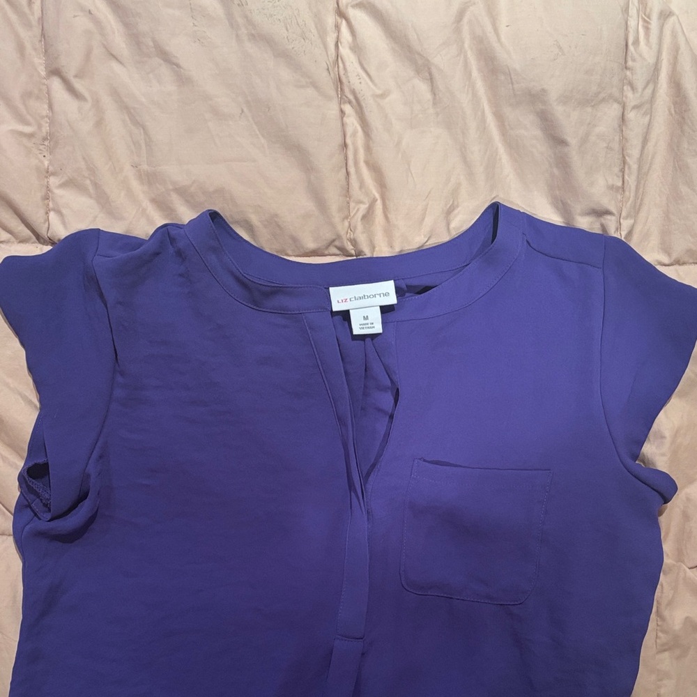 Liz Claiborne Vibrant Purple Blouse